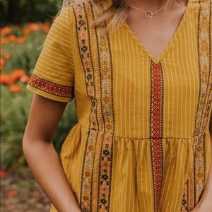 Embroidered THML top with V Neck